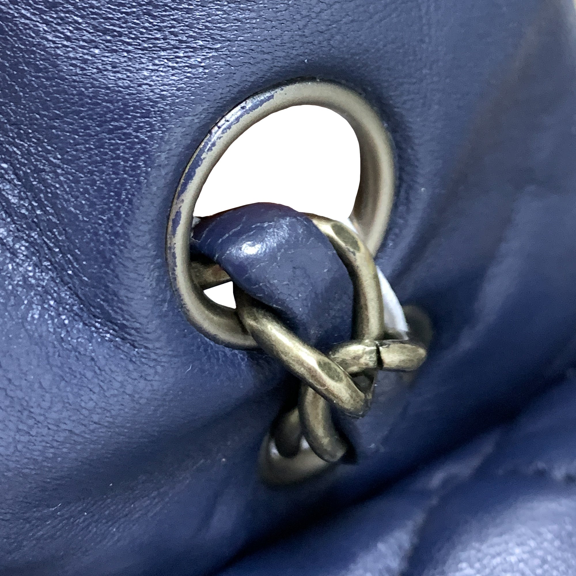 Chanel | Pre-Owned CC Quilted Lambskin Double Flap | Blue/Navy