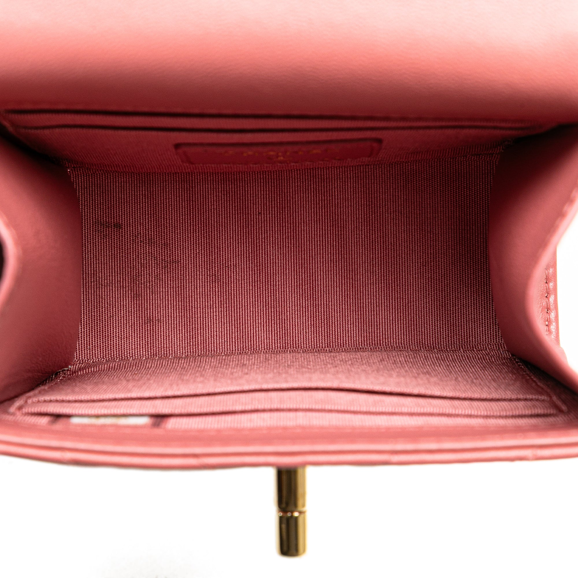 Chanel | Pre-Owned Mini Chevron Lambskin Trendy CC Chain Wallet | Pink