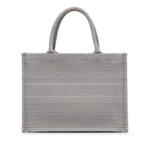 Dior | Pre-Owned Medium Cannage Embroidered Book Tote - II | Gray