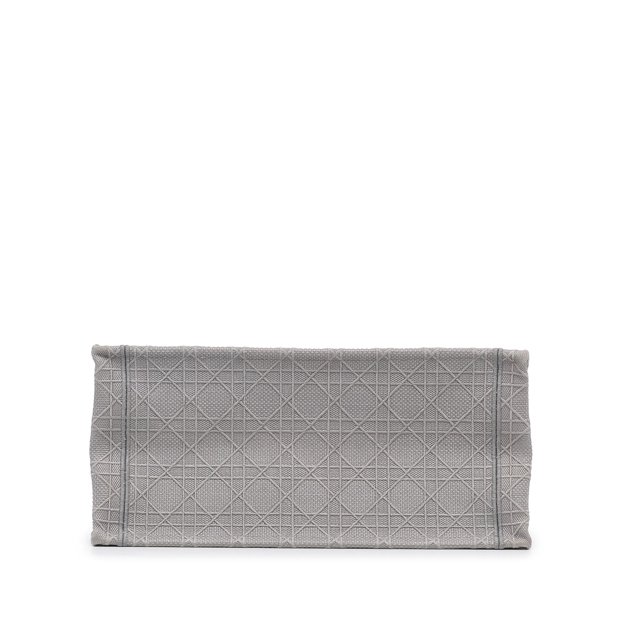 Dior | Pre-Owned Medium Cannage Embroidered Book Tote - II | Gray