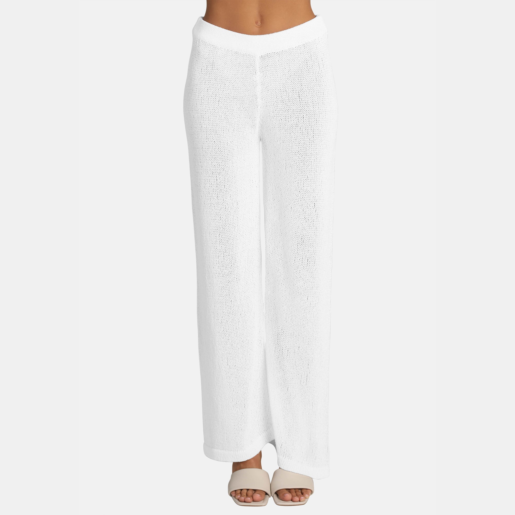 OW Collection OLIVIA Crochet Pants Pants 059 - OW White