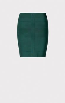 High Waisted Bandage Contour Pencil Skirt | Alpine Green