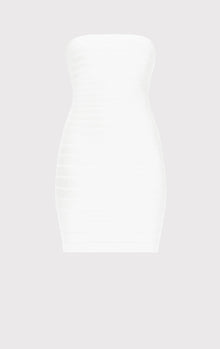 Strapless Banded Mini Dress | Alabaster