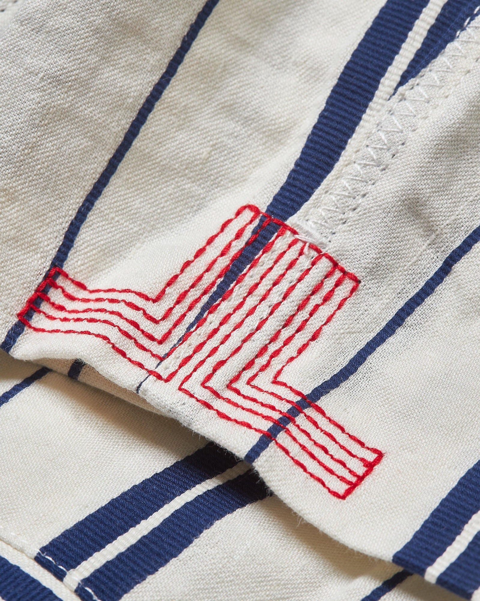 Men | Alex Stripe Trouser | Azul Blue/Cashew