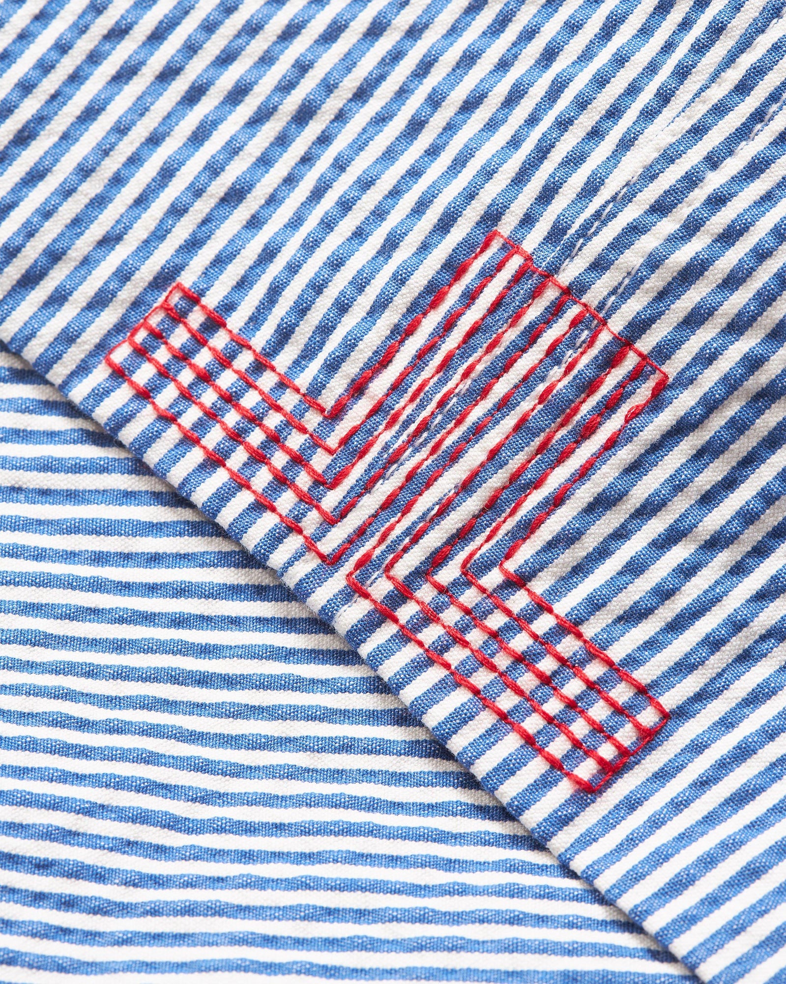 Men | Alex Seersucker Trouser | Blueberry/White Stripe