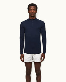 Bray Navy Half-Zip Rash Guard | Navy