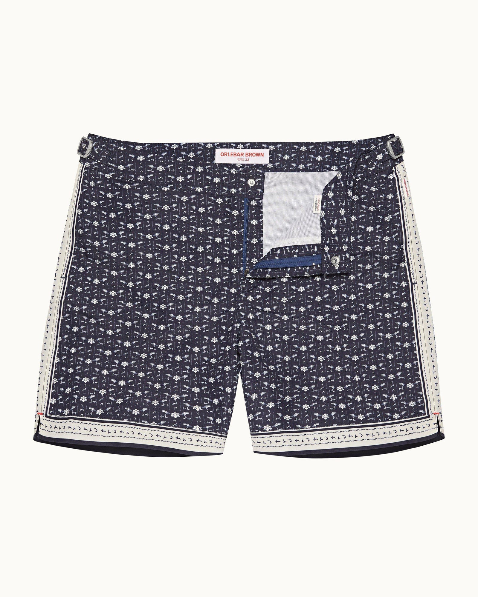 Dark Sapphire/Sea Mist Bandana Mid-Length Swim Shorts | Dark Sapphire/Sea Mist