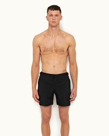 Bulldog Bonded Black Bonded Mid-Length Swim Shorts | Black