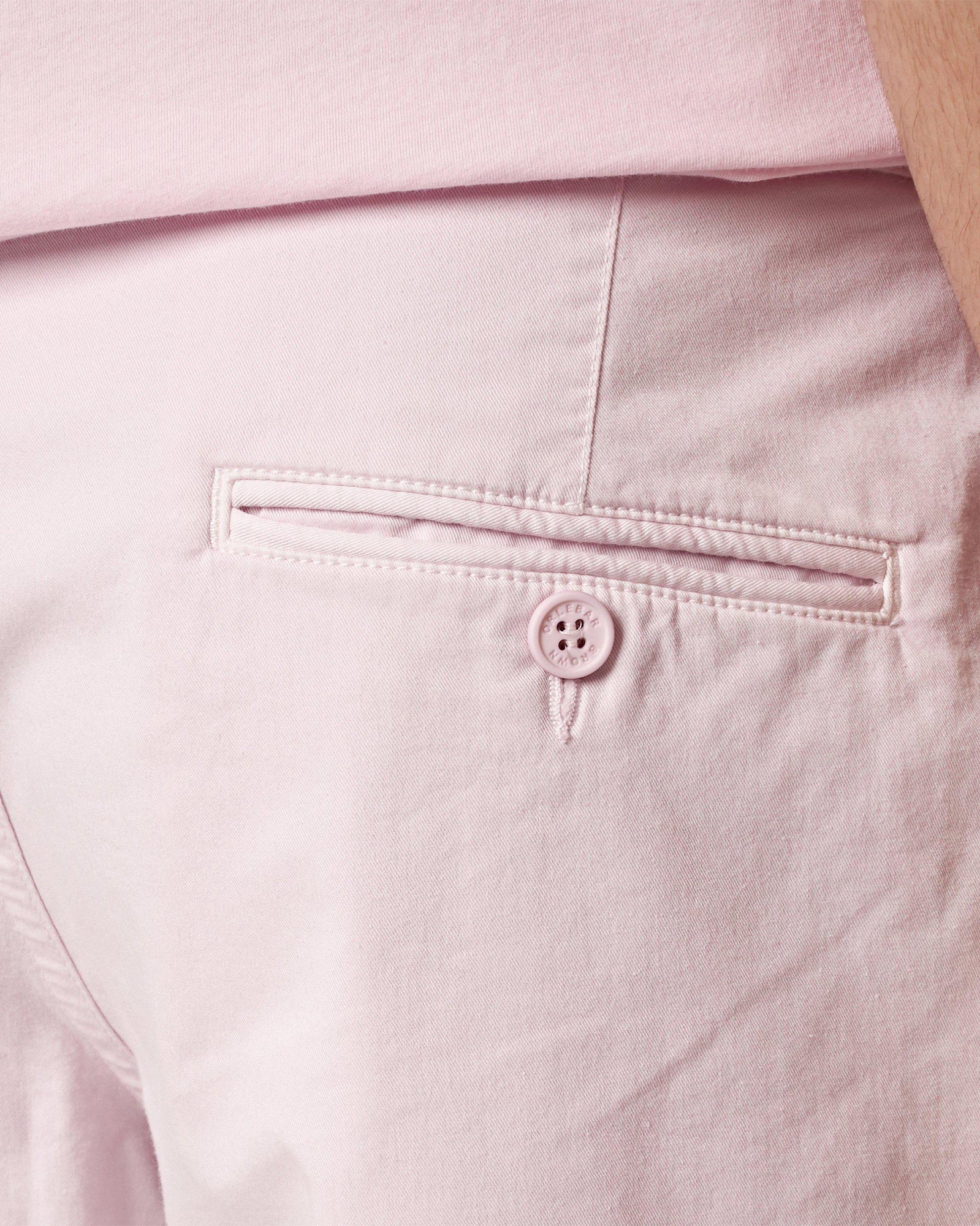 Conch Pink Mid-Length Cotton Twill Shorts | Conch Pink
