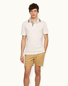 Bulldog Garment Dye Mid-Length Garment Dye Shorts In Biscuit Colour | Biscuit