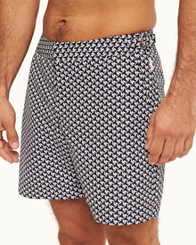 Bulldog Night Iris Gyre Mid-Length Swim Shorts | Night Iris