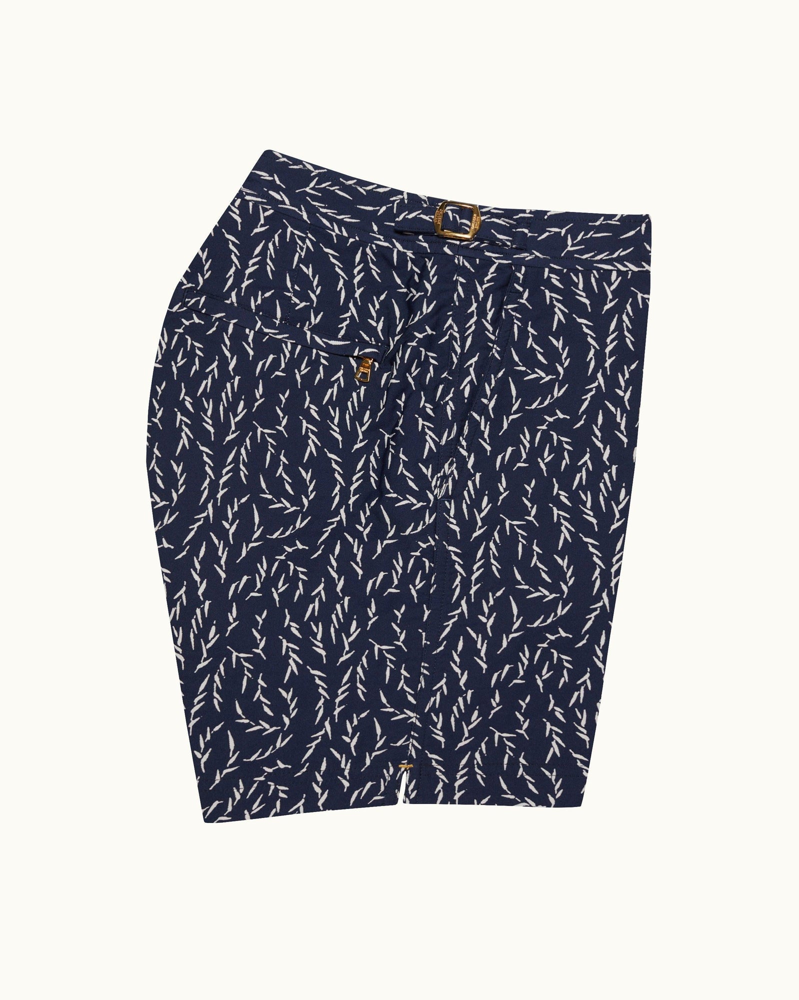 Sedge Jacquard Mid-Length Swim Shorts In Night Iris Blue | Night Iris