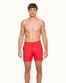 Bulldog Rescue Red Mid-Length Swim Shorts | Rescue Red