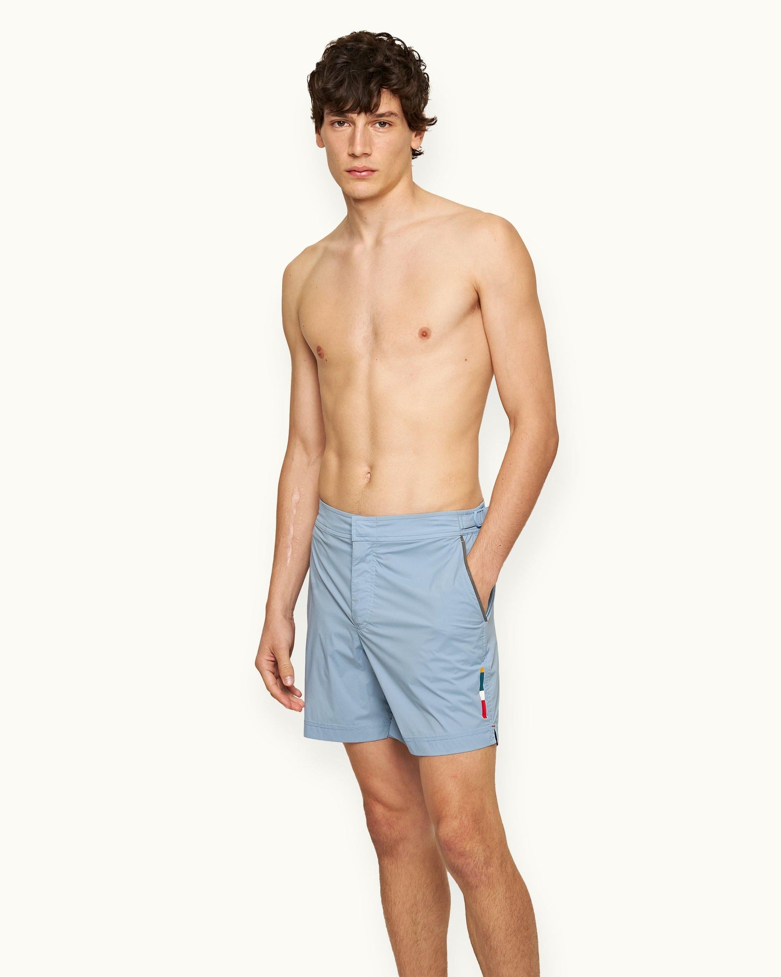 Bulldog Sport Mid-Length Swim Shorts In Blue Ash | Blue Ash