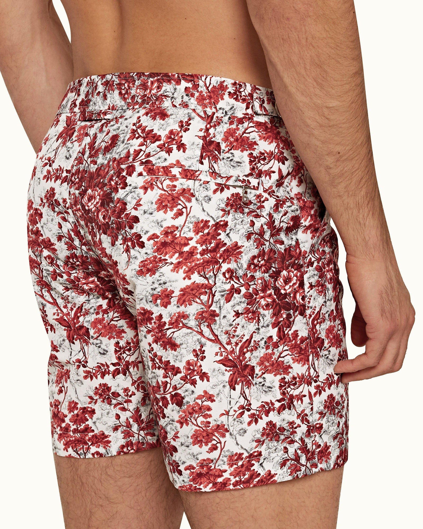 Bulldog Rose/Vintage Rose Vintage Garden Mid-Length Swim Shorts | Rose/Vintage Rose