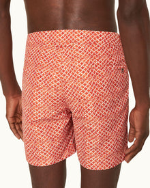 Bulldog Firestone Wave Print Mid-Length Swim Shorts | Firestone