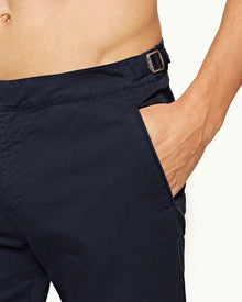 Campbell Navy Slim Fit Stretch Chinos | Navy