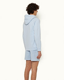 Ice Blue Longest-Length Cotton Twill Shorts | Ice Blue