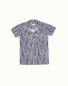 Kids | White/Lagoon Blue Fern Resort Polo Shirt | White/Lagoon Blue