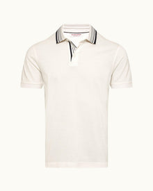 Men | Dominic Stripe Polo | White Sand