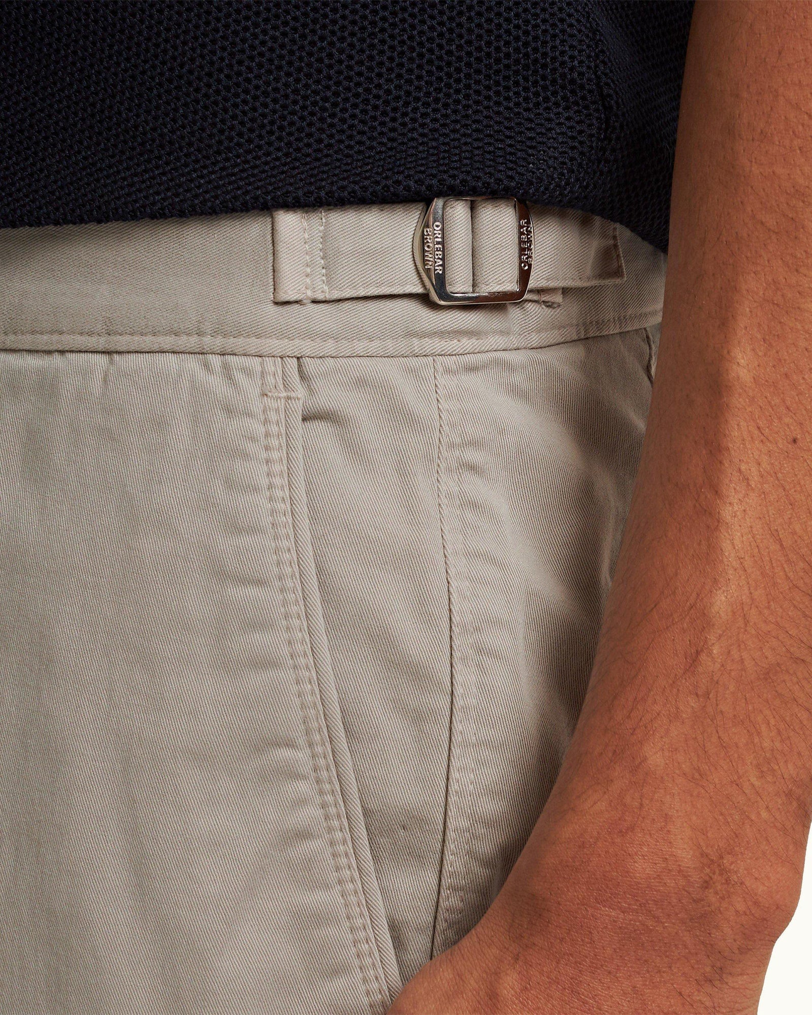 Seal Grey Tailored Fit Stretch-Cotton Chinos | Seal Grey