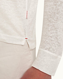 White Sand Resort Collar Long-Sleeve Polo Shirt | White Sand