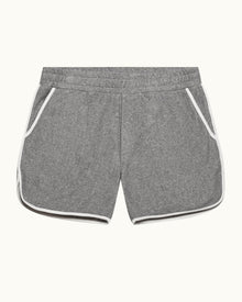 Piranha Grey Marl Contrast Binding Classic Fit Sweat Shorts | Piranha Grey Marl