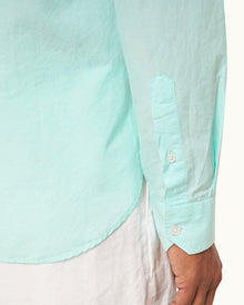 Clear Sky/White Tailored Fit Classic Collar Weft Cotton Shirt | Clear Sky/White