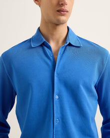Men | Giles Pique Shirt | Catalina Blue