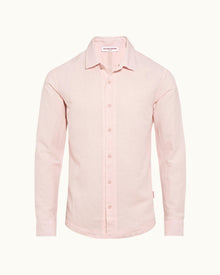 Giles Quartz Classic Collar Tailored Fit Garment Dye Shirt | Quartz