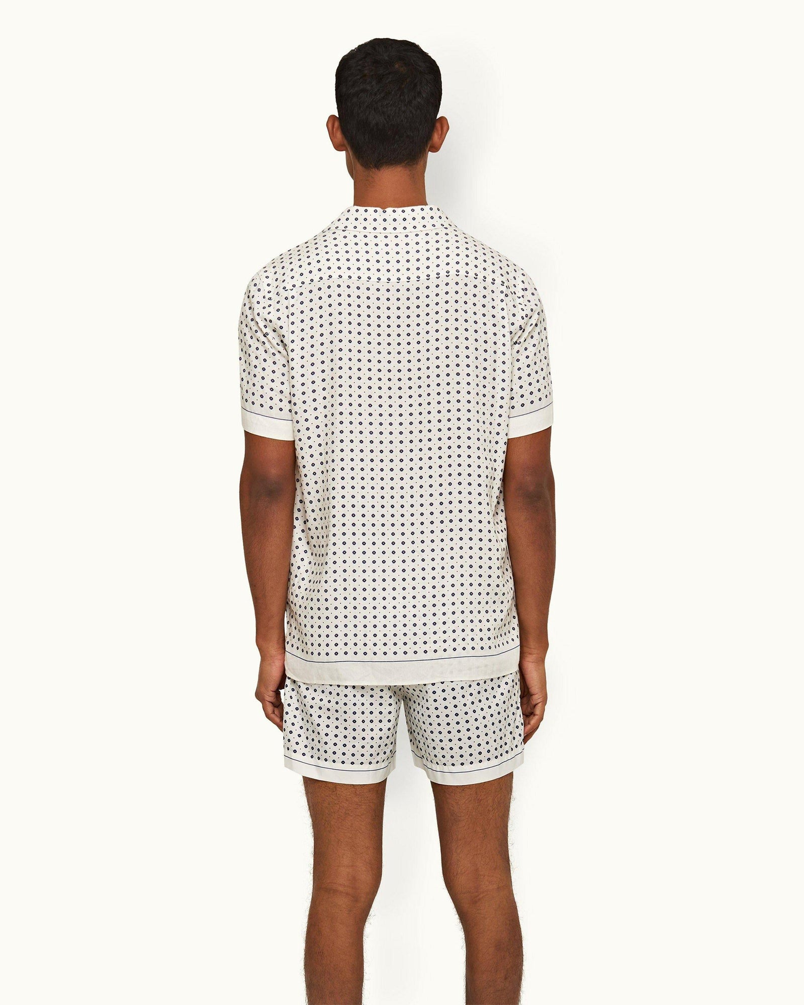 Hibbert Sea Mist Cravat Capri Collar Shirt | Sea Mist