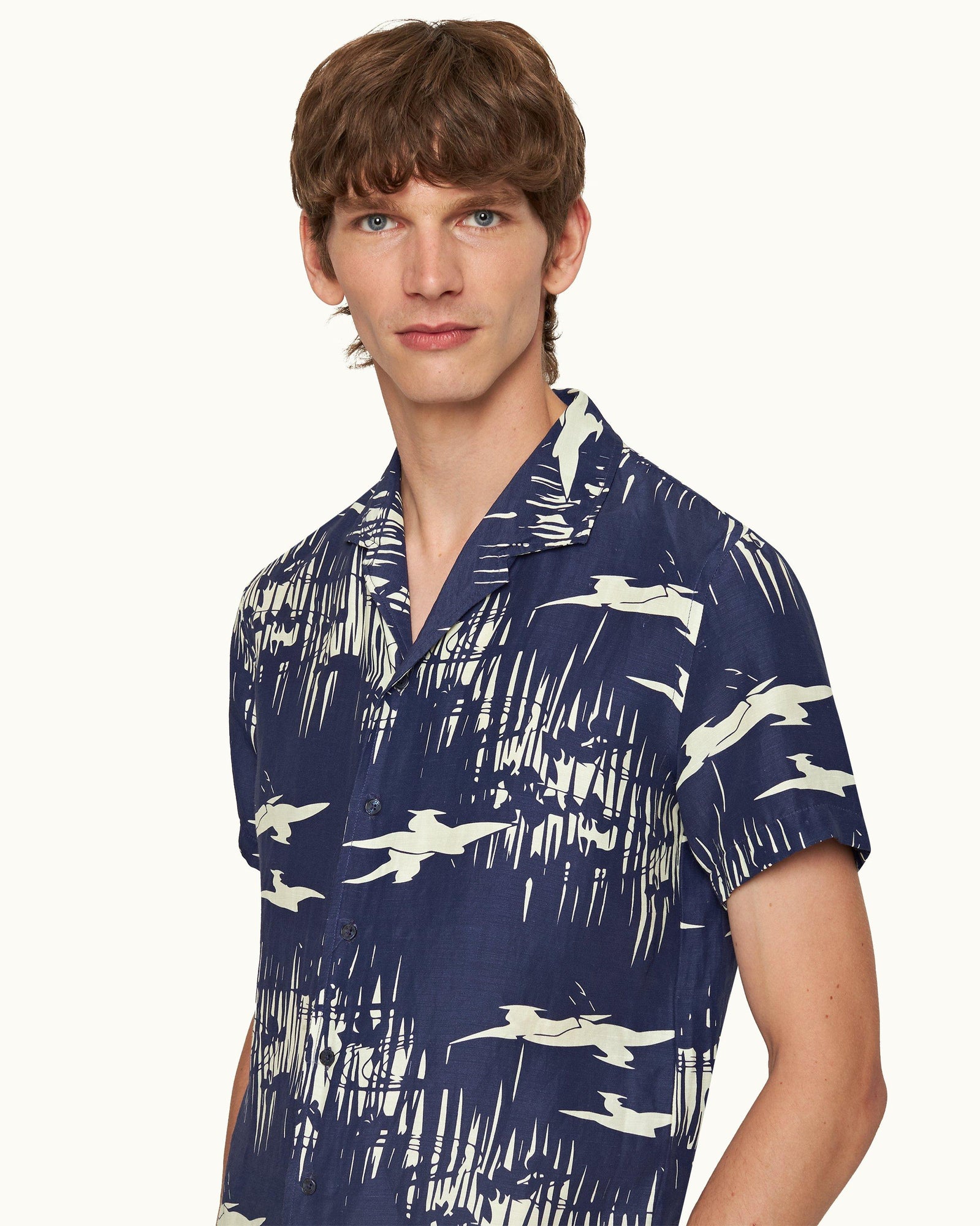 Hibbert Midnight Navy/Sea Mist Living Dream Capri Collar Shirt | Midnight Navy/Sea Mist