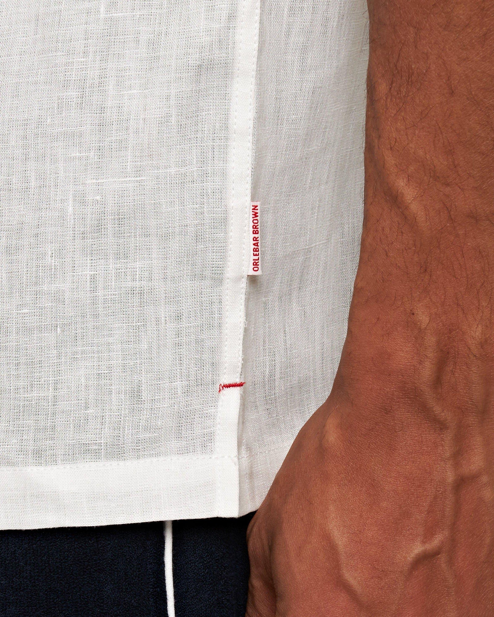 Cloud Capri Collar Contrast Piping Linen Shirt | Cloud