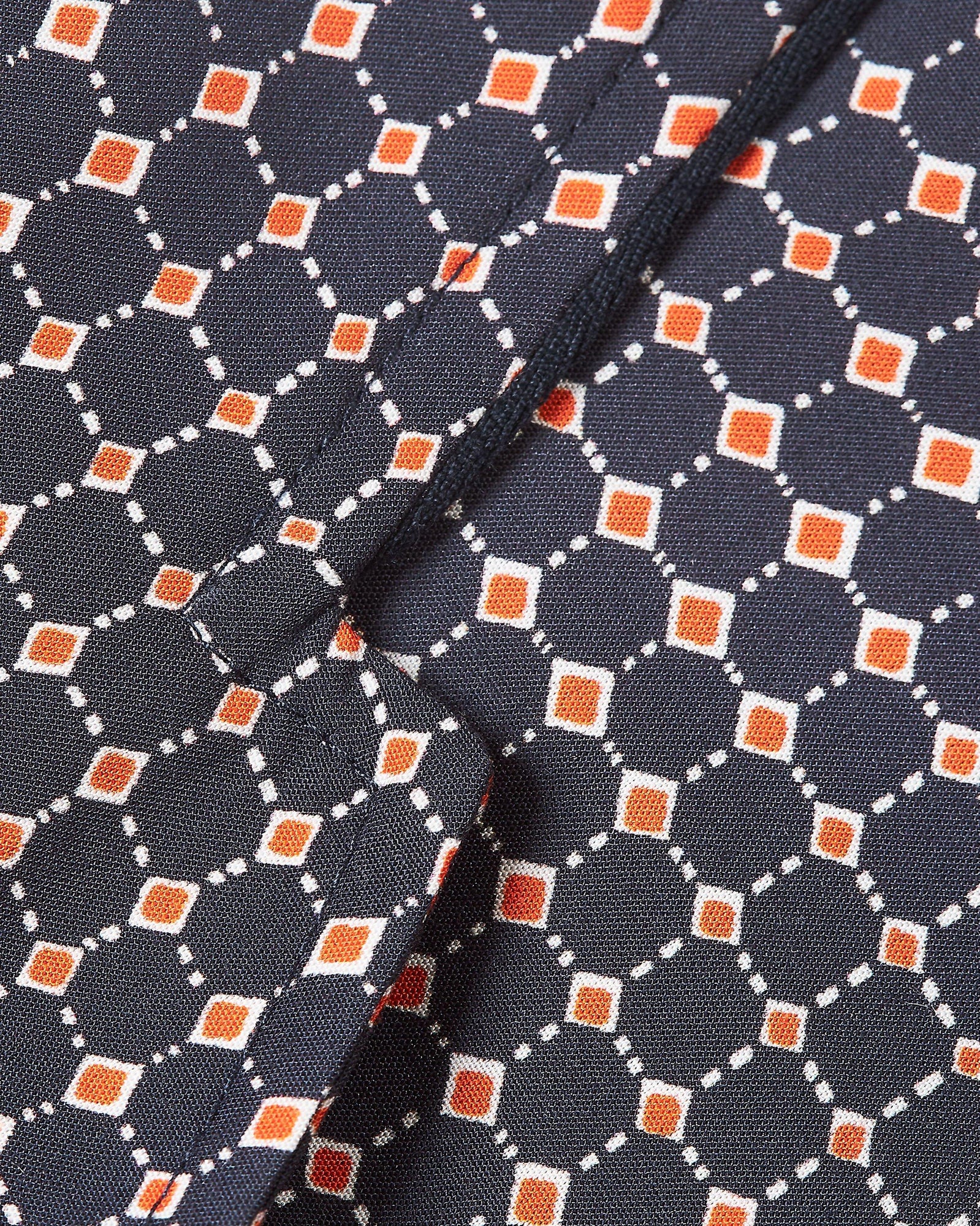 Azul Blue/Firestone Tiescape Print Classic Fit Capri Collar Shirt | Azul Blue/Firestone