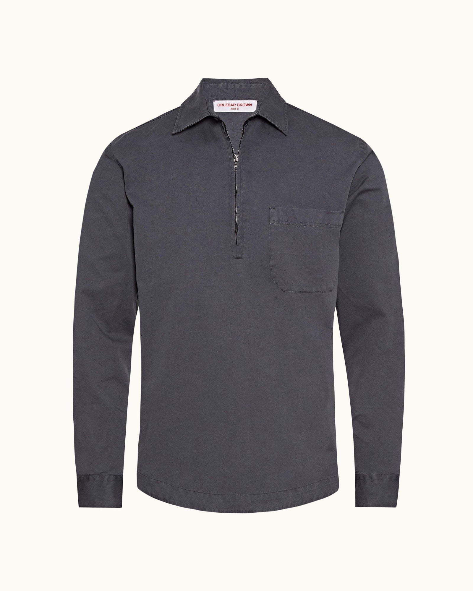 Hopkin Washed Ink Overhead Half-Zip Garment Dye Shirt | Washed Ink