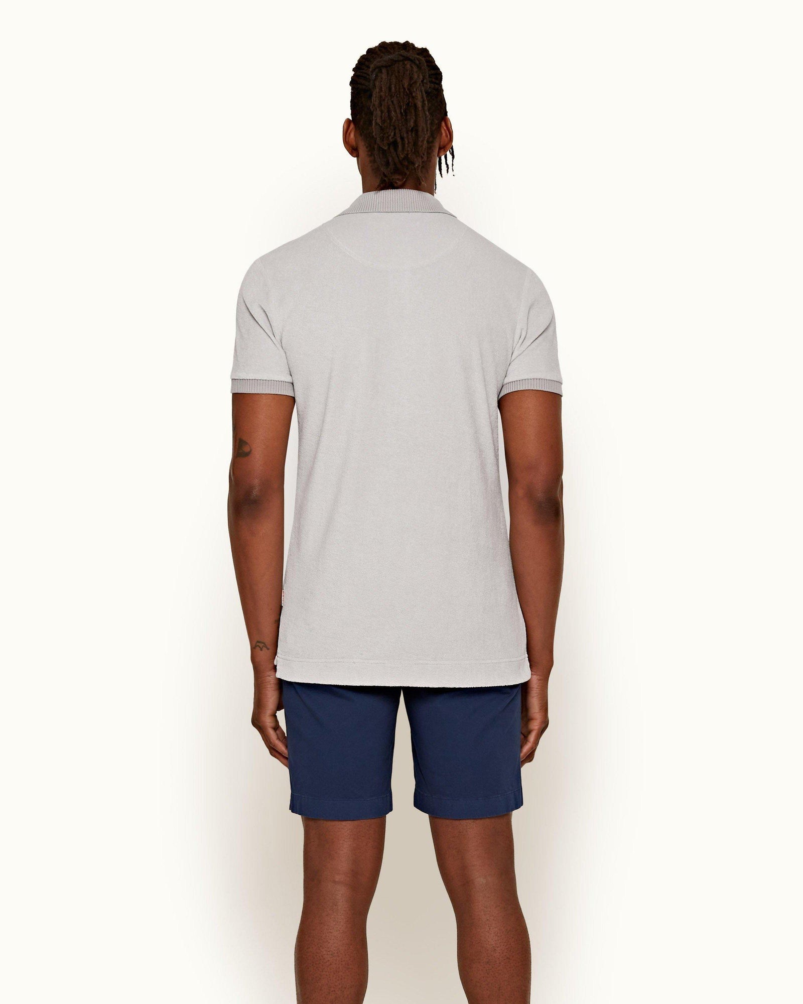 Jarrett Towelling Clay/Sage Classic Fit Towelling Polo Shirt | Clay/Sage