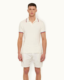 White Sand Classic Fit O.B Stripe Tipping Polo Shirt | White Sand