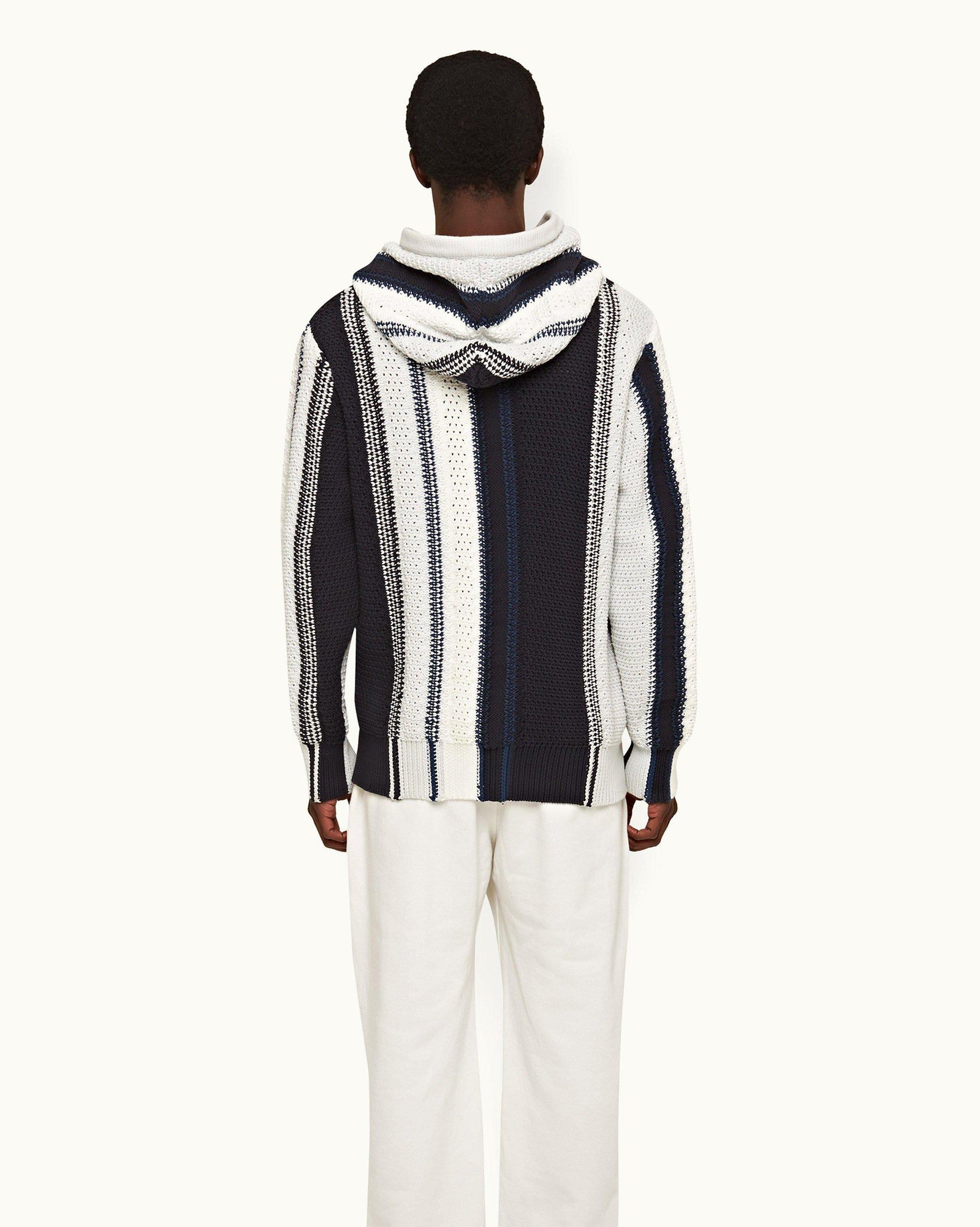 Sea Mist/Night Iris Italian Crochet Knit Jumper | Sea Mist/Night Iris