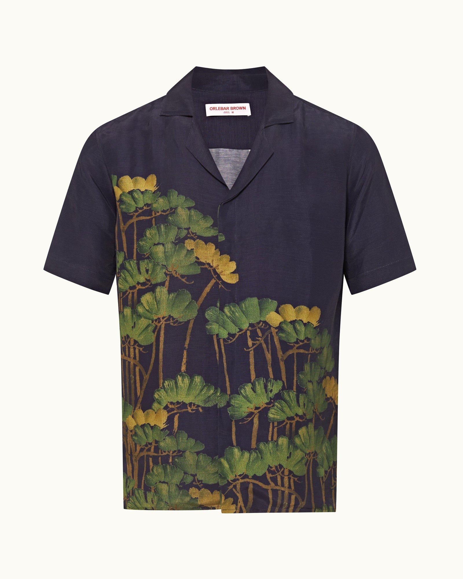 Maitan Night Iris Fantasy Floral Capri Collar Shirt | Night Iris