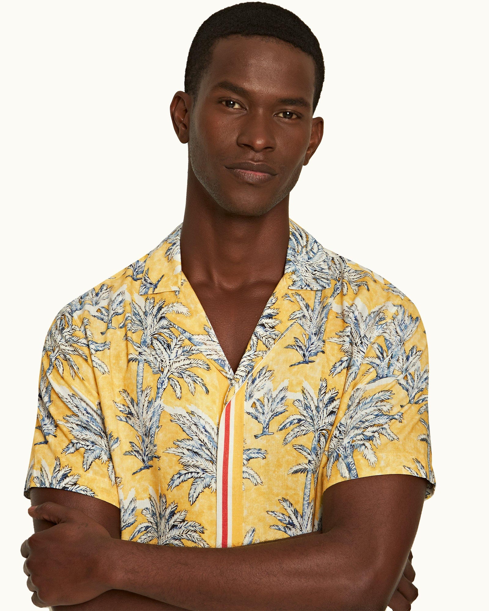 Toucan Palm Border Capri Collar Shirt | Toucan