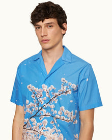 Maitan Blossom Photographic Print Relaxed Fit Capri Collar Shirt | Blossom
