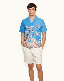 Maitan Blossom Photographic Print Relaxed Fit Capri Collar Shirt | Blossom