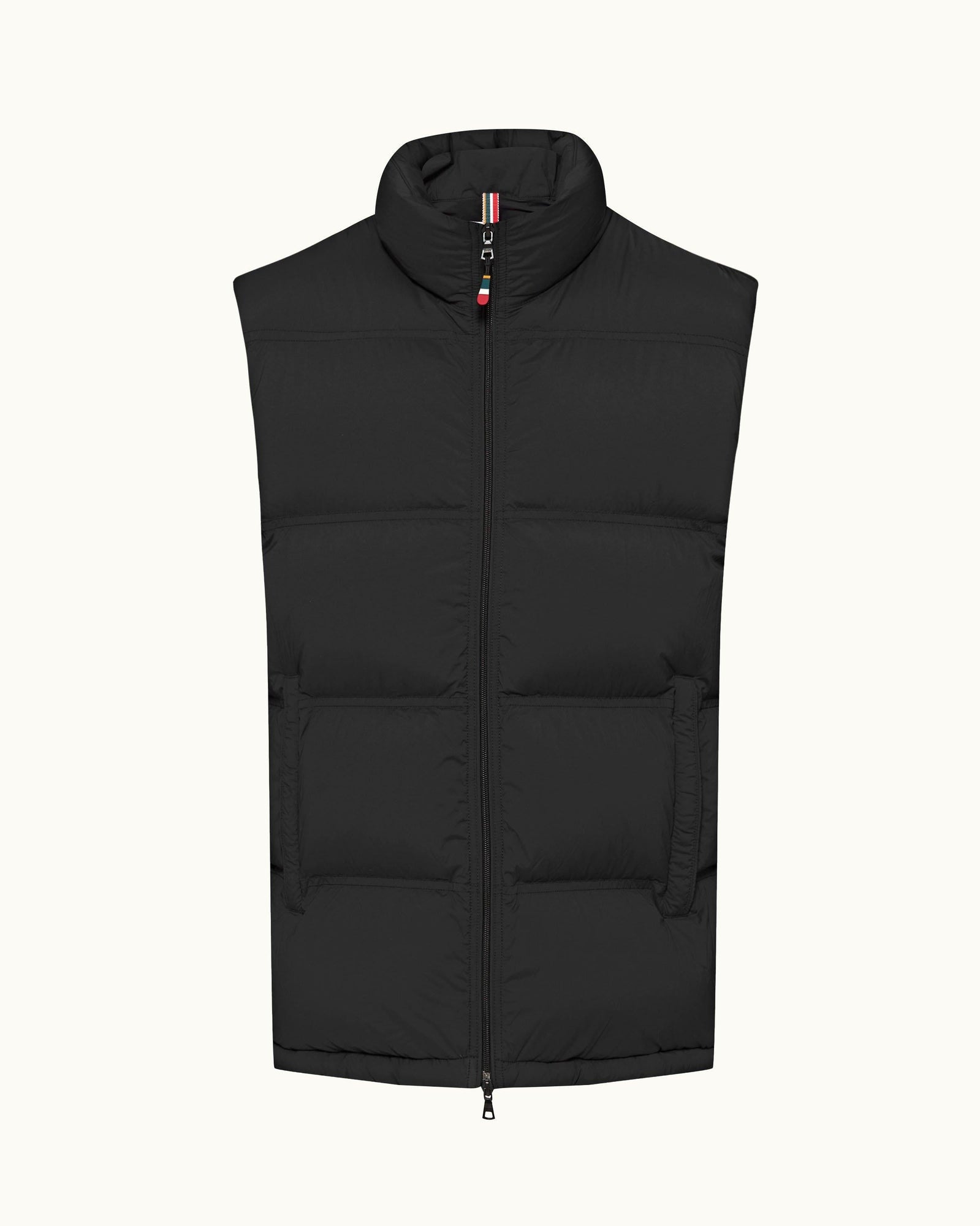 Black Relaxed Fit Down-Fill Gilet | Black
