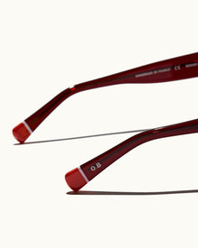 Nerano Burgundy D Frame Sunglasses | Burgundy