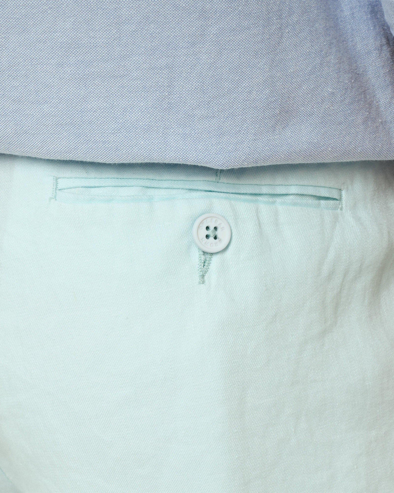 Norwich Linen Clear Sky Tailored Fit Washed Linen Shorts | Clear Sky