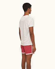 Sea Mist Classic Fit Short-Sleeve Cotton-Linen T-shirt | Sea Mist