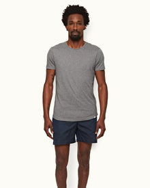 Cinder Tailored Fit Crewneck Cotton-Silk T-shirt | Cinder