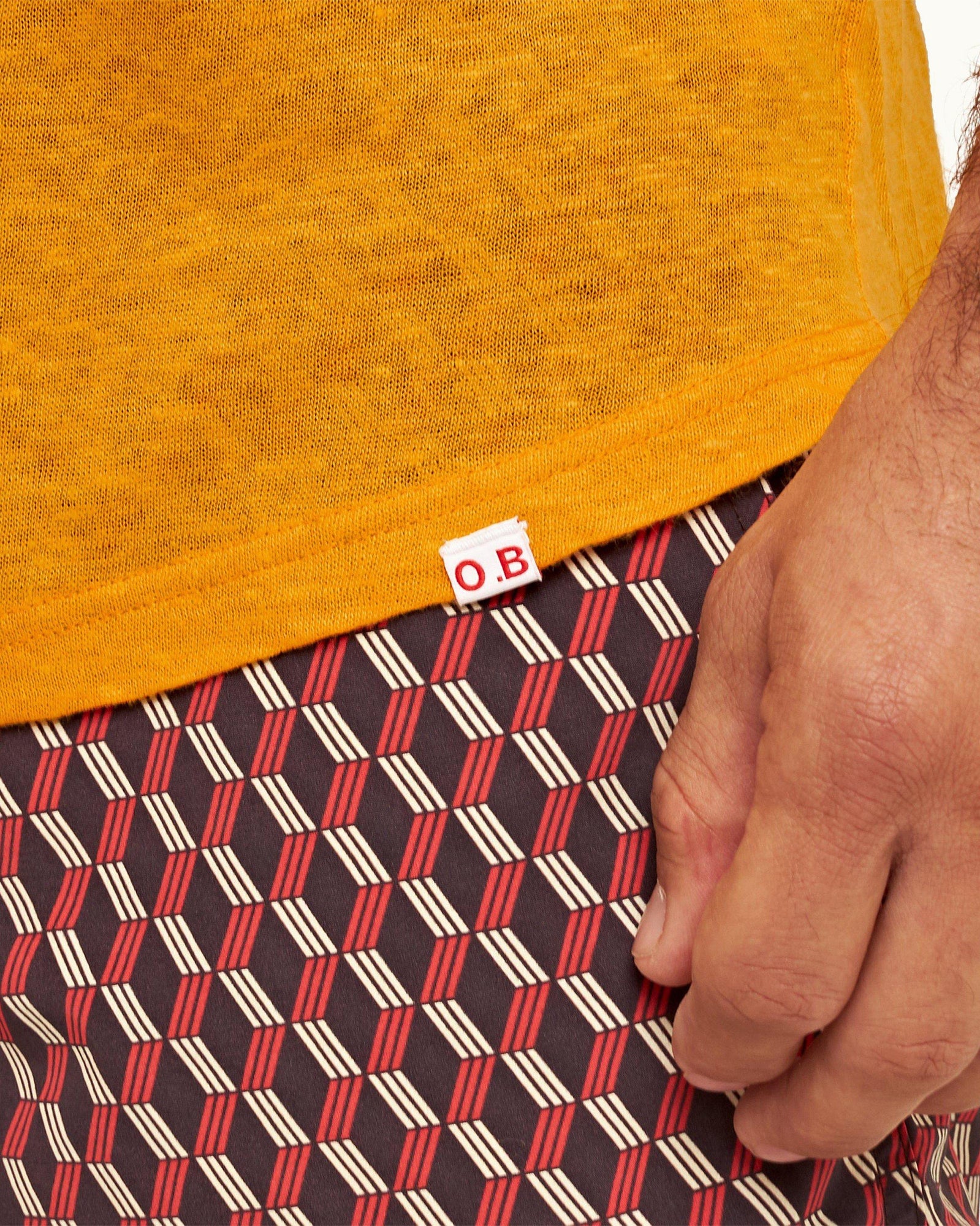 Ob-T Linen Beacon Tailored Fit Crew Neck Linen T-Shirt | Beacon