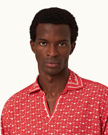 Vermillion/Sea Mist Bandana Relaxed Fit Overhead Shirt | Vermillion/Sea Mist
