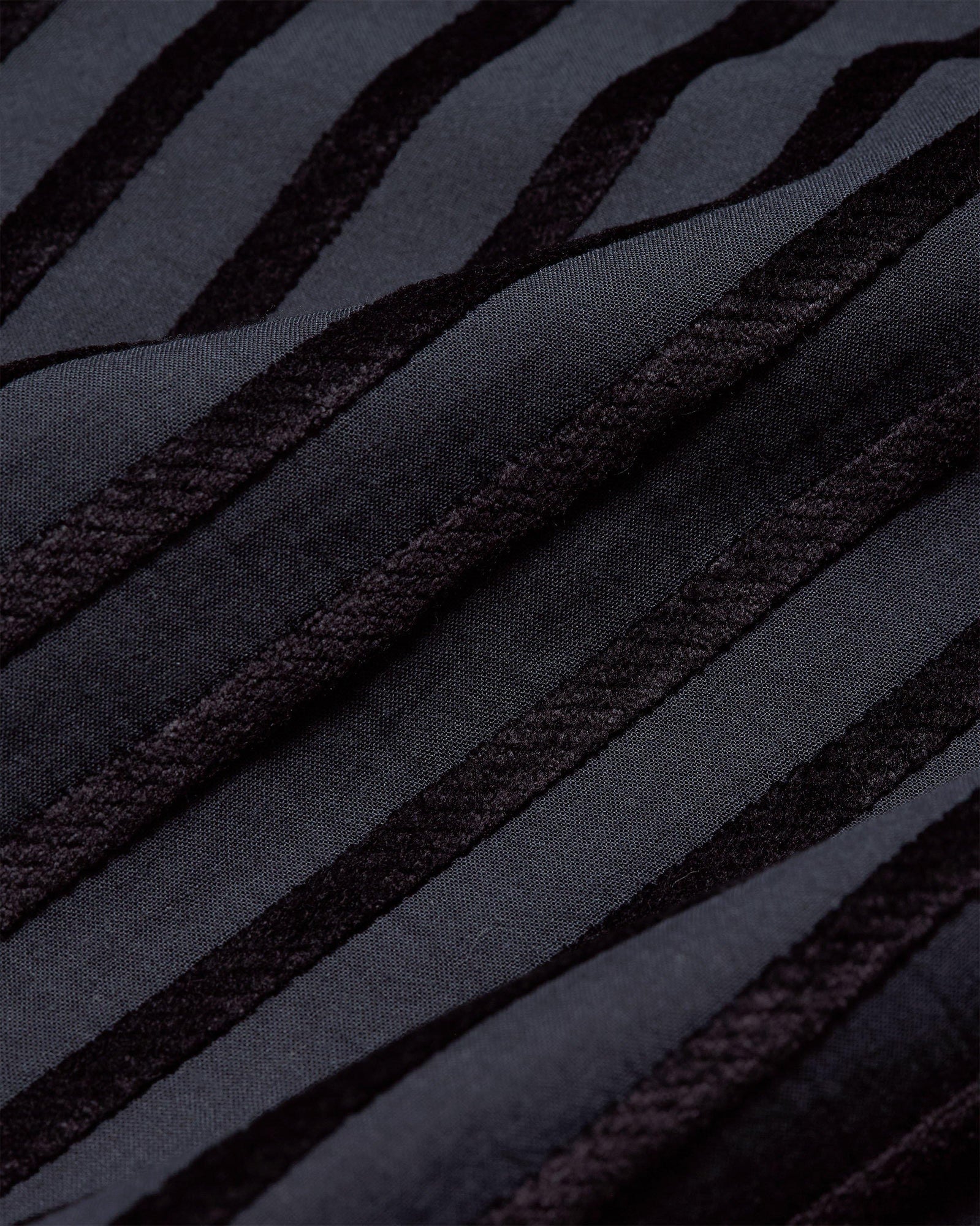 Ridley Tonal Chenille Stripe Relaxed Fit Overhead Shirt In Night Iris Blue | Night Iris